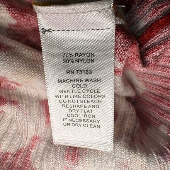 Cable & Gauge Women's sz Medium Crew Neck Long Sleeve Rust Floral Sweater Light - Picture 4 of 9